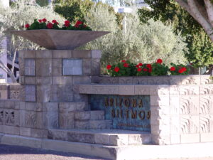 concrete block entrance