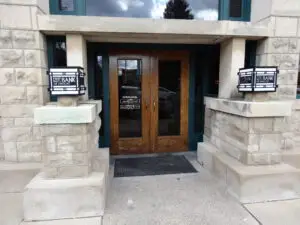 bank entrance