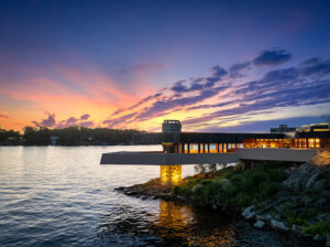 Massaro House at sunset