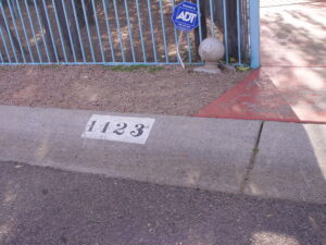 address at curb