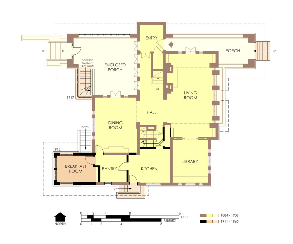 Floor plan of Hills-DeCaro House