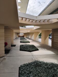 the covered esplanades at Florida Southern