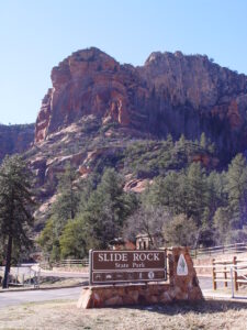 slide rock state park sign